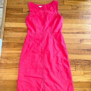 Talbots Pink Sleeveless Sheath Dress for Work